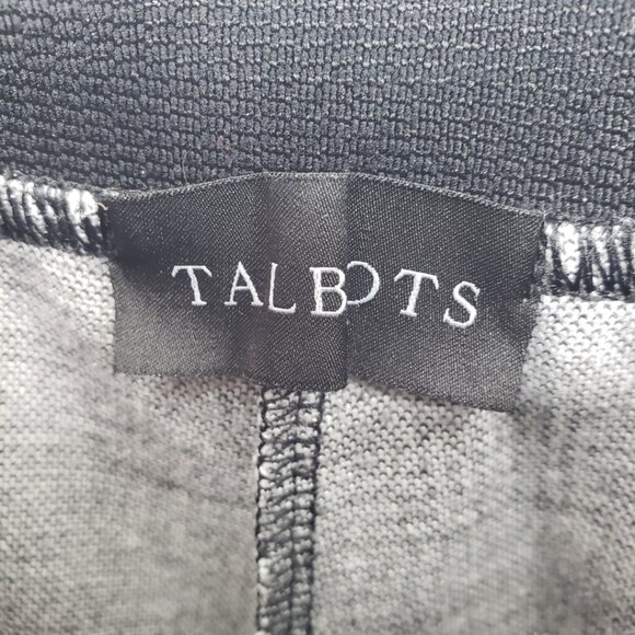 3/$25 Talbots Glen Plaid Pull On Soho Skinny Leggings Pants 10 High Rise Black - Picture 6 of 12